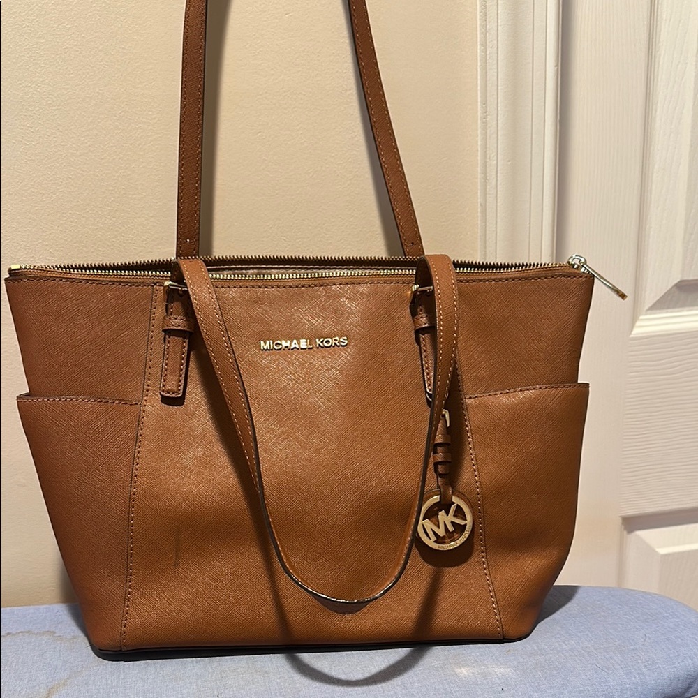 Michael Kors Brown Leather Tote Bag